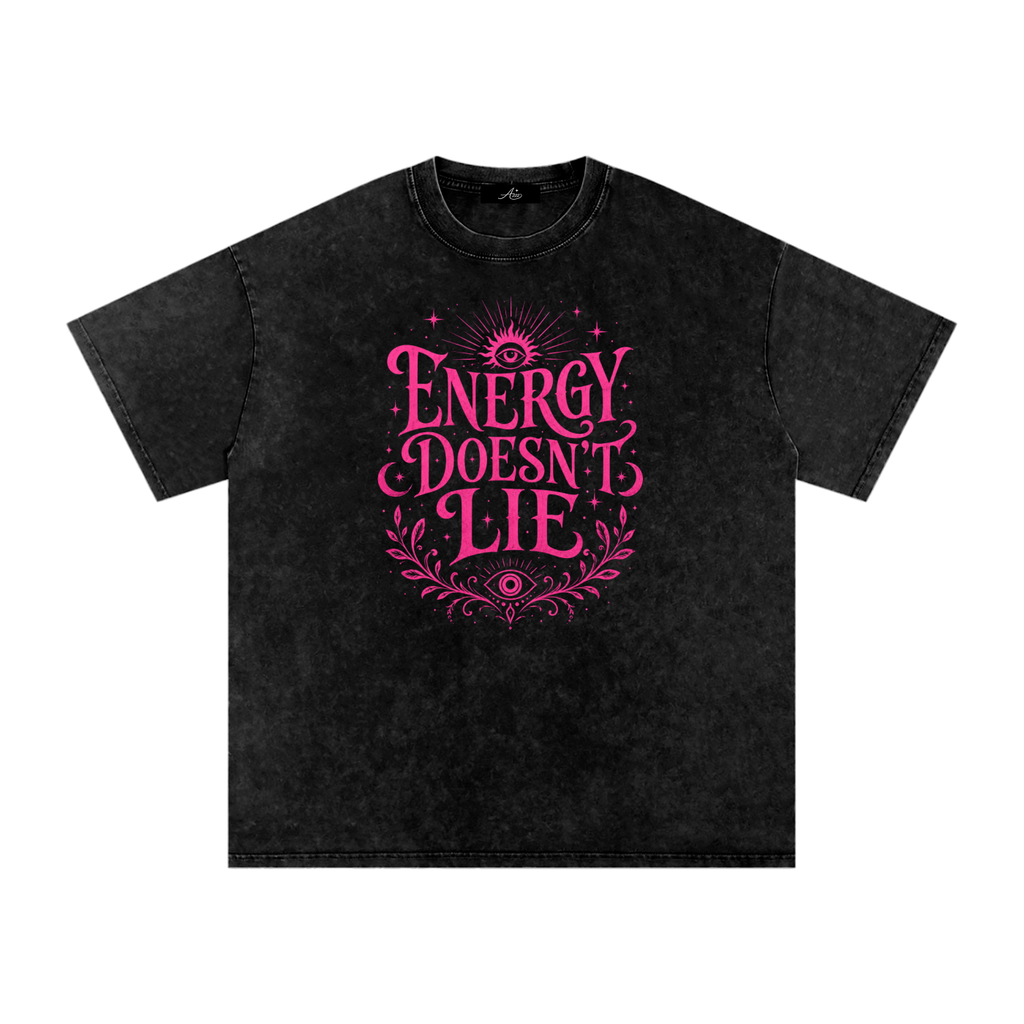 Energy Doesn’t Lie Washed Oversized Cotton T-Shirt
