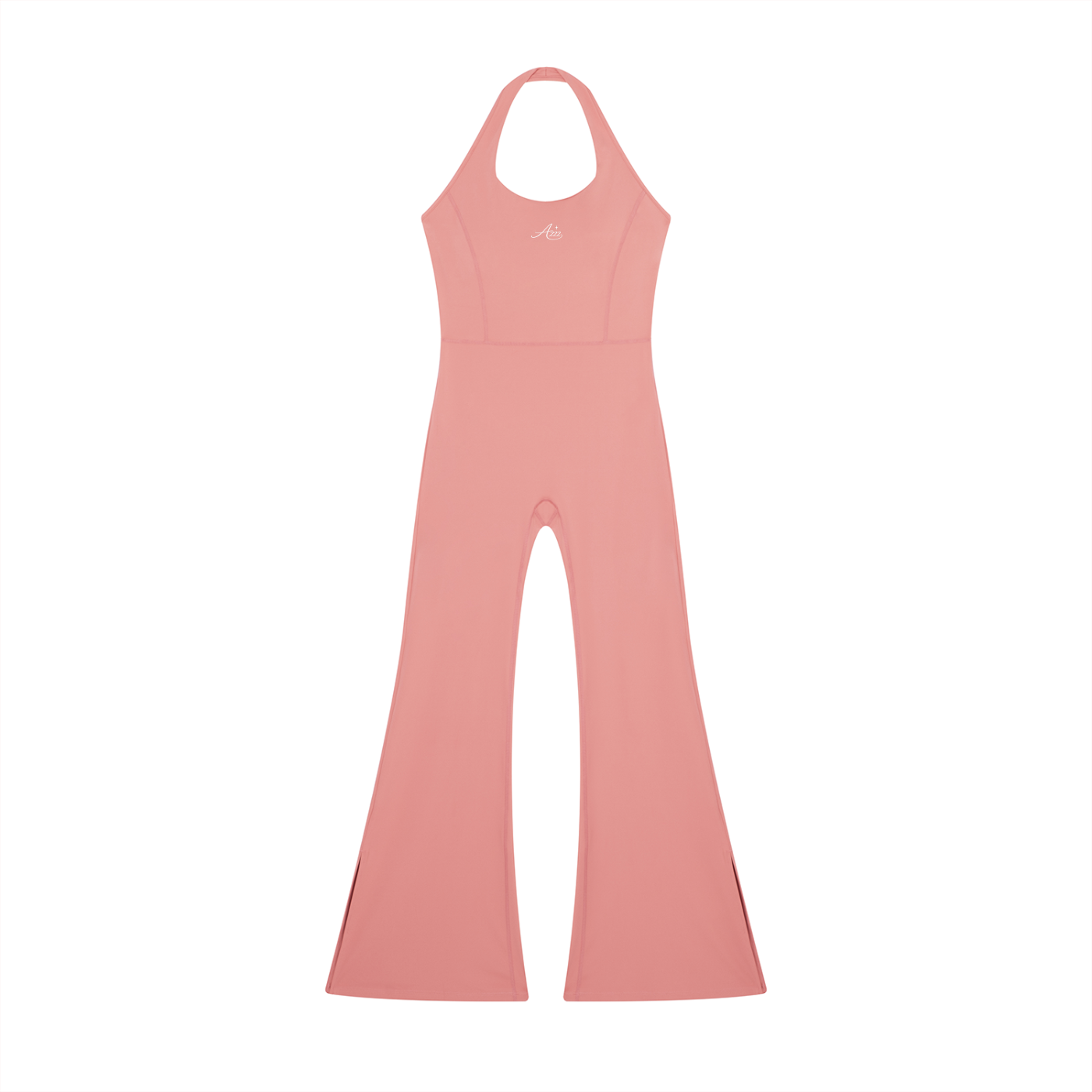 Blush Halter Flared Jumpsuit