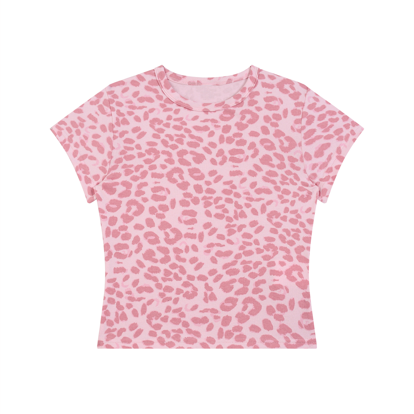 Leopard Print Crop T-Shirt