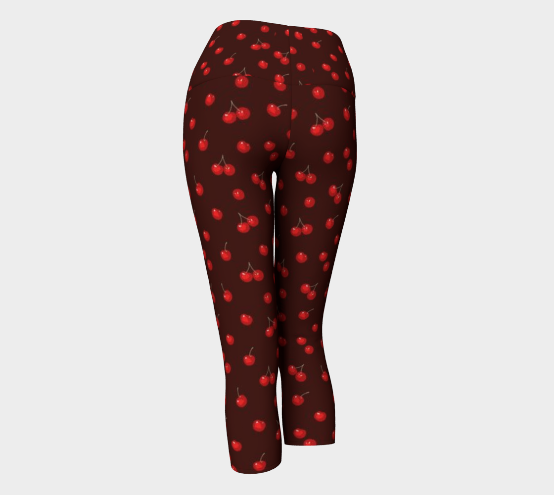 Cherry Chocolate Capri Leggings