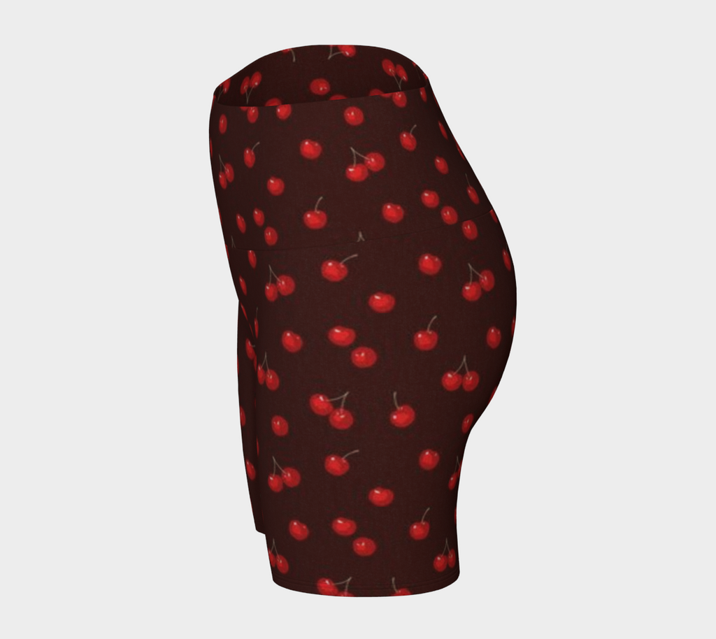 Cherry Chocolate Yoga Shorts