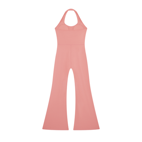 Blush Halter Flared Jumpsuit