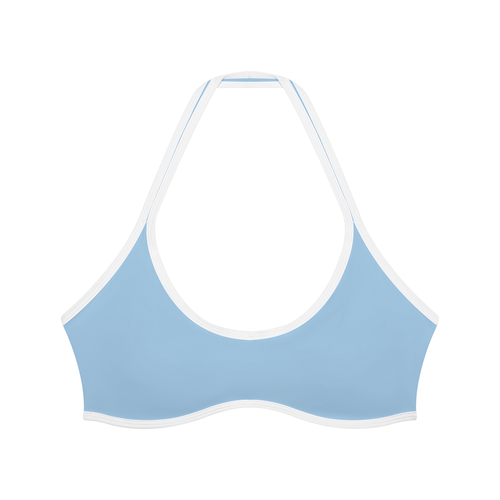 Halter Colour Block Sports Bra