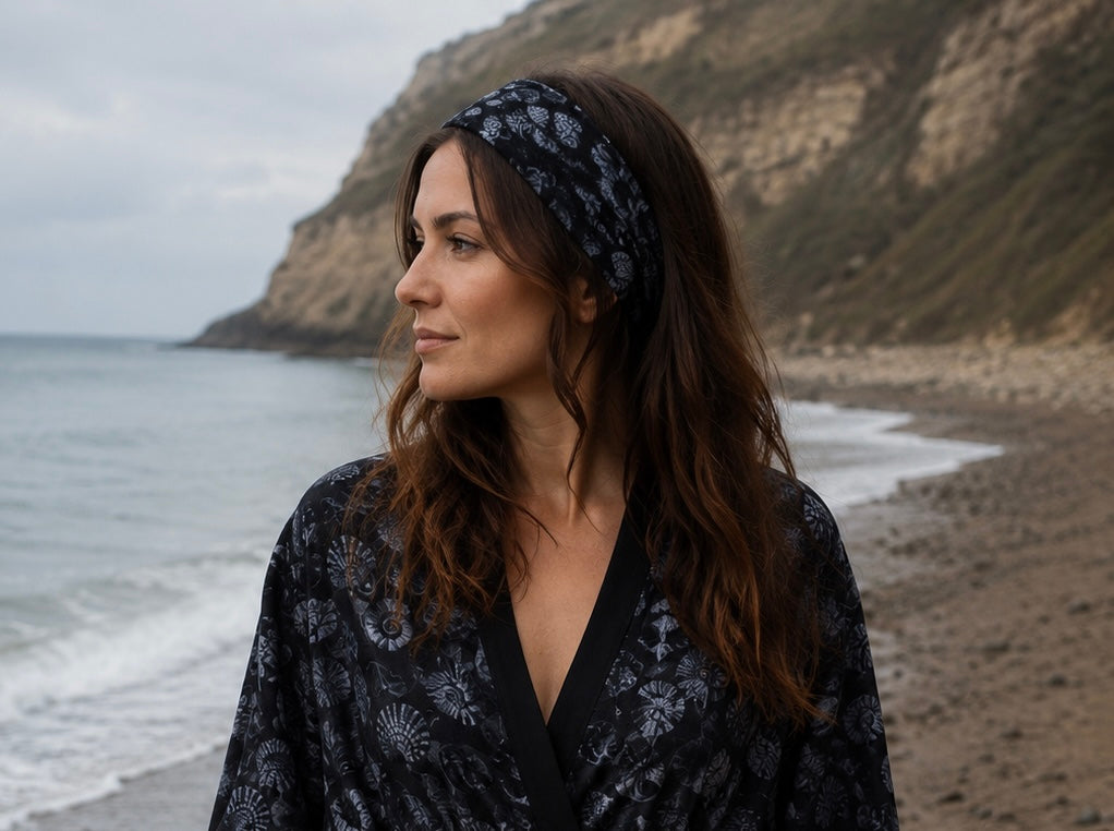Navy Shell Headband
