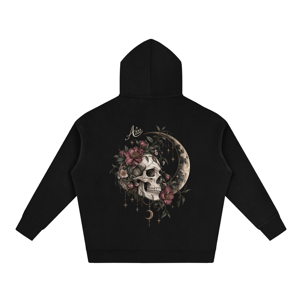 Moonlit Requiem Oversize Fleeced Hoodie
