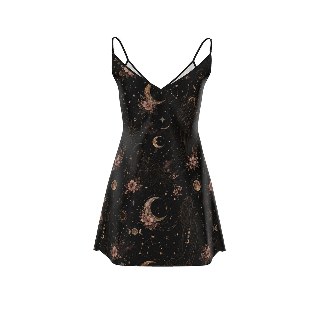 Celestial Goddess Mini Slip Dress
