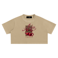 Cherry Leopard Snow Washed Crop Top