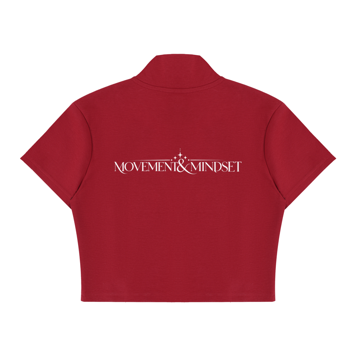 Movement & Mindset Cropped Full Zip Short Sleeve T-Shirt
