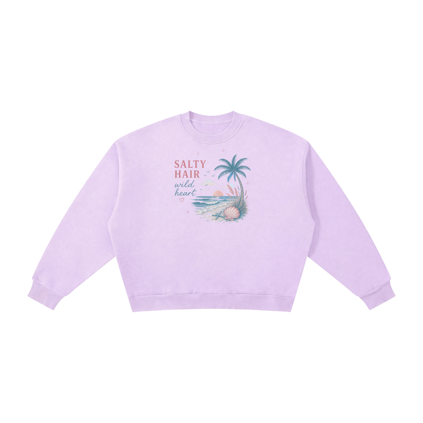 Salty Hair, wild heart Fleece Crewneck Sweatshirt
