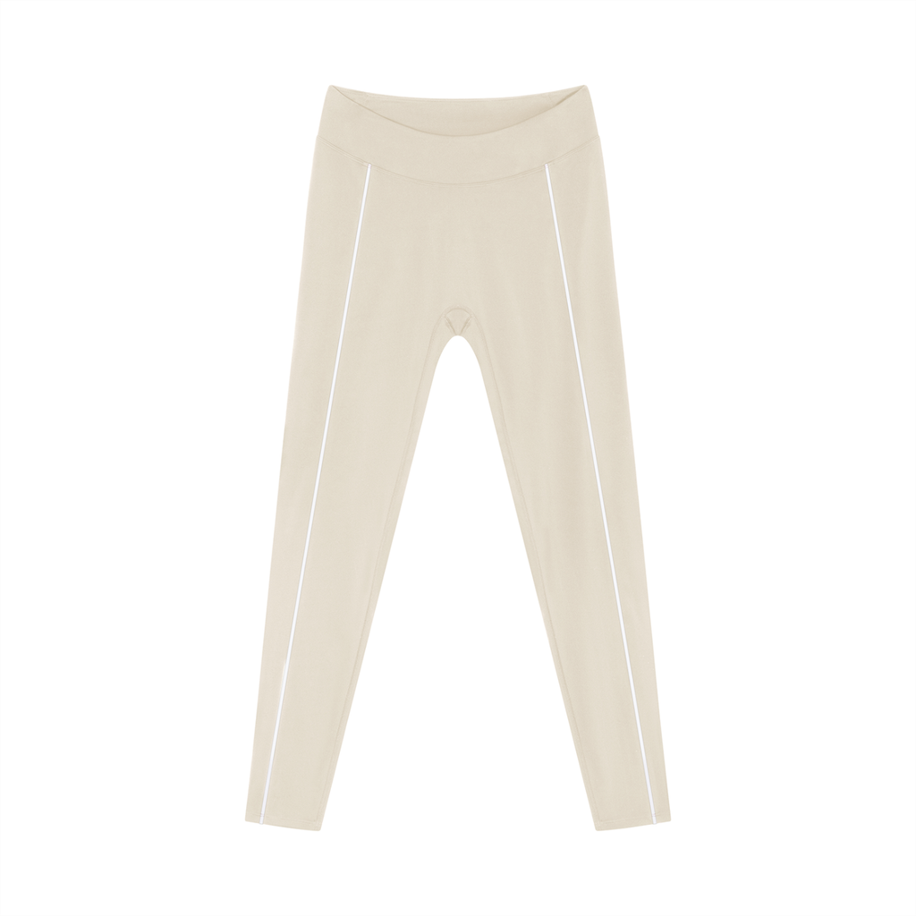 Nude High-Waist Tapered Leggings