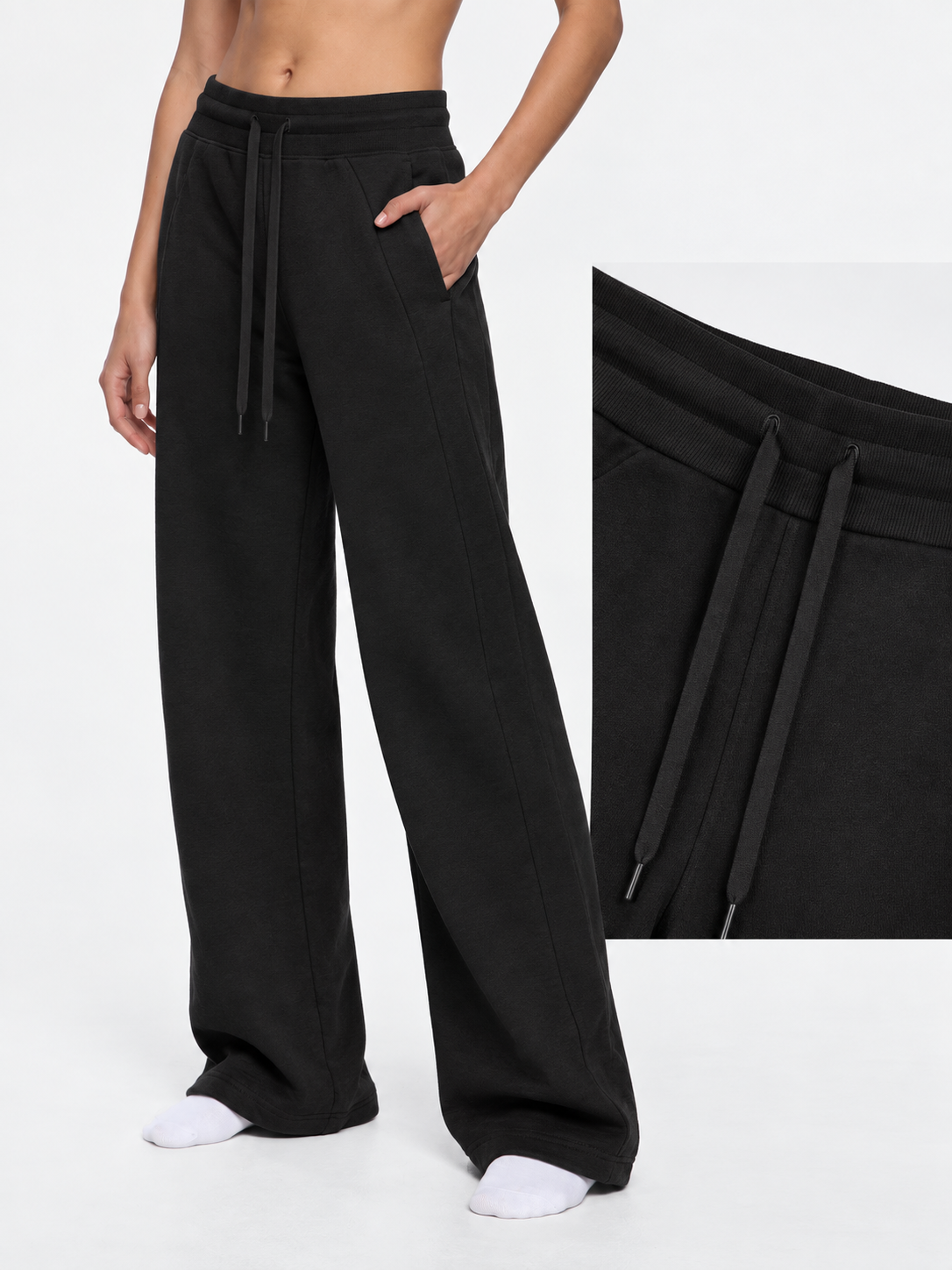Wide Leg Fleece Joggers