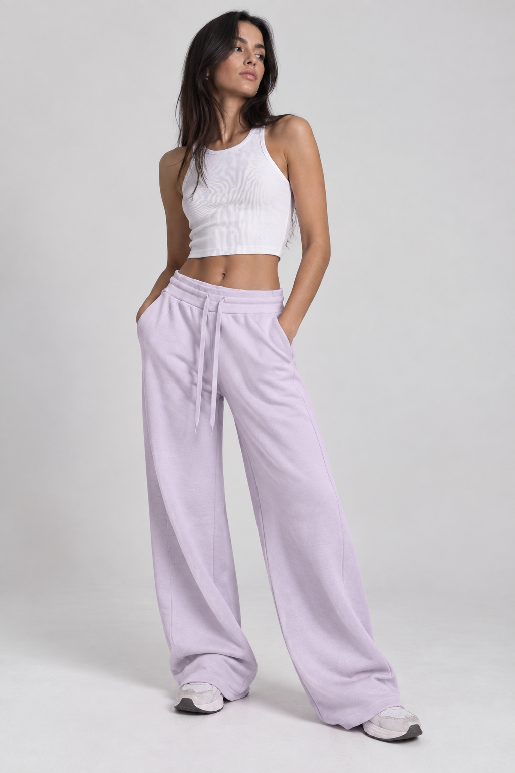 Wide Leg Fleece Joggers