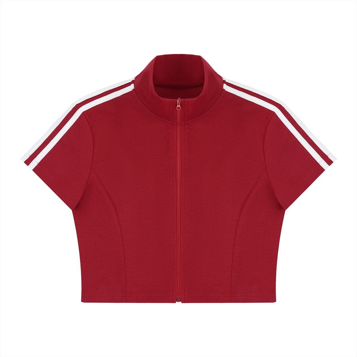 Movement & Mindset Cropped Full Zip Short Sleeve T-Shirt