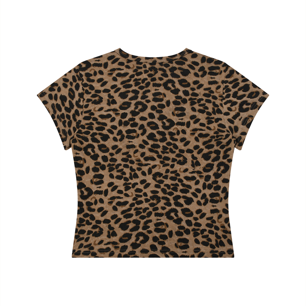 Leopard Print Crop T-Shirt