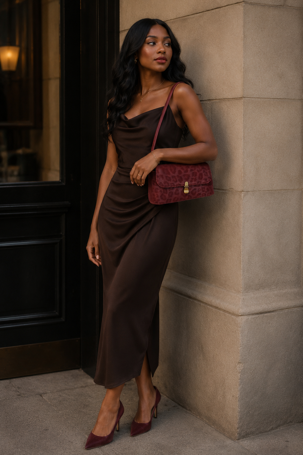 Wild Leopard Suede Shoulder Bag