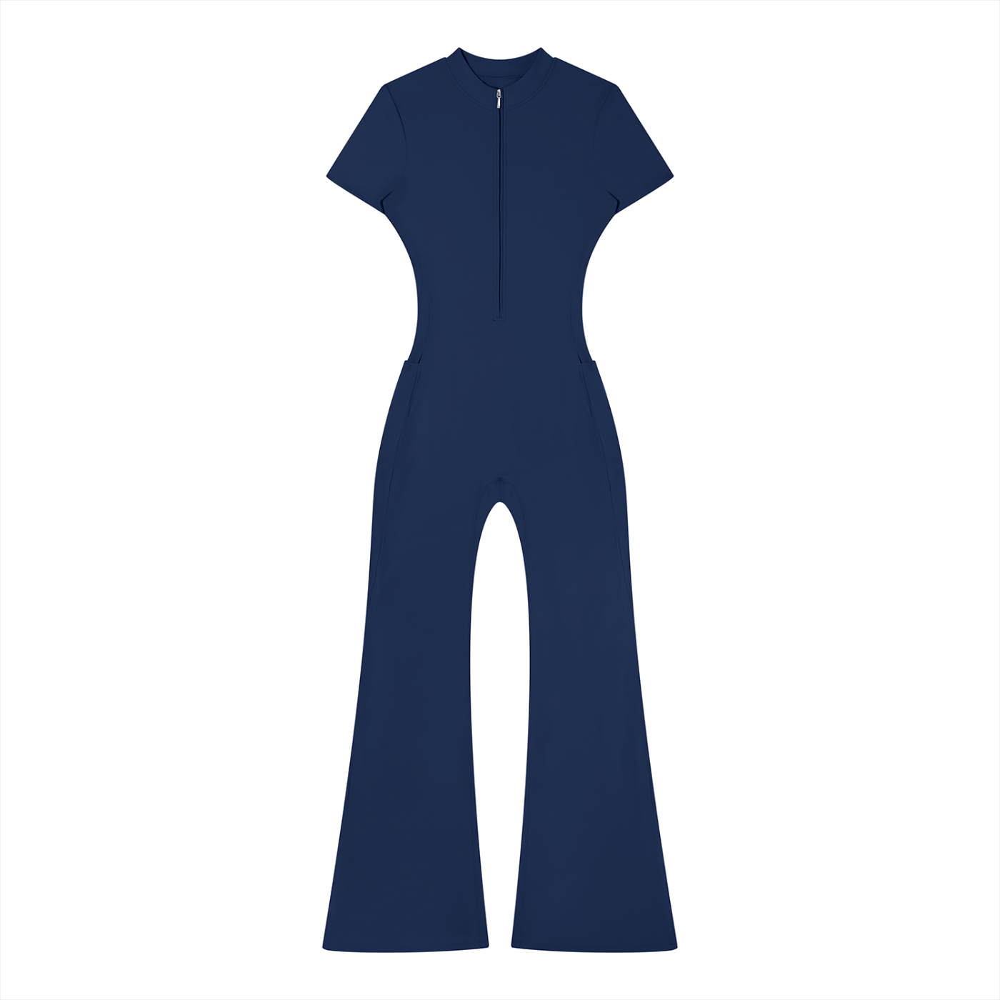 Flared Leg Zip Jumpsuit
