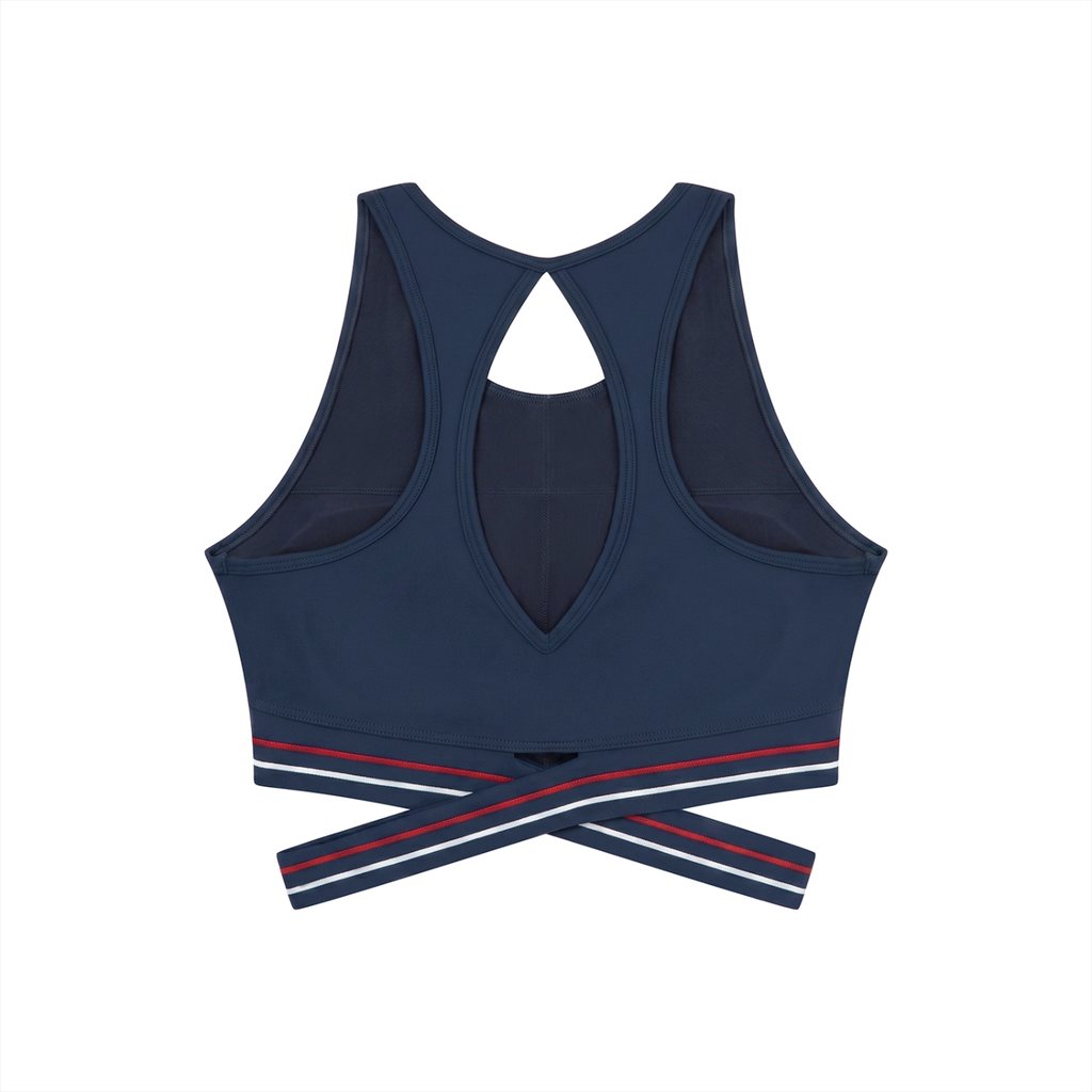 Navy Banded Sports Bra