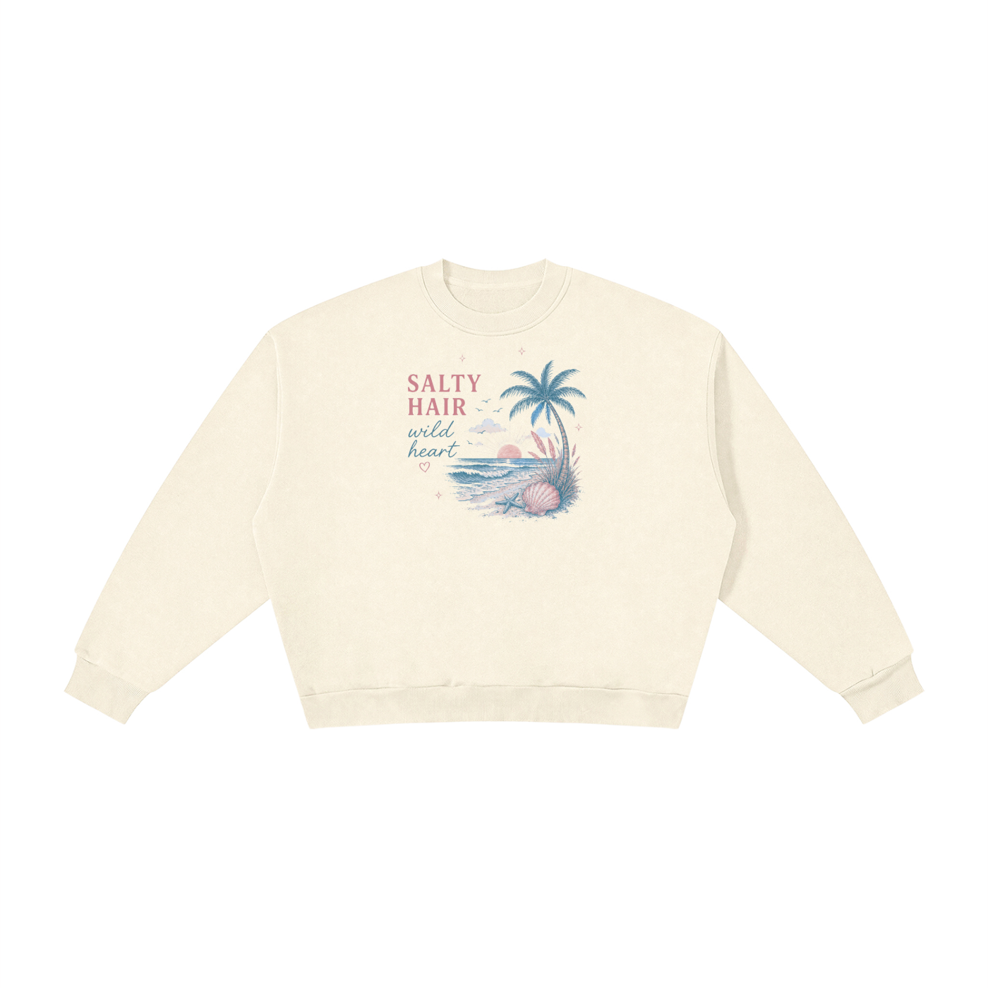 Salty Hair, wild heart Fleece Crewneck Sweatshirt