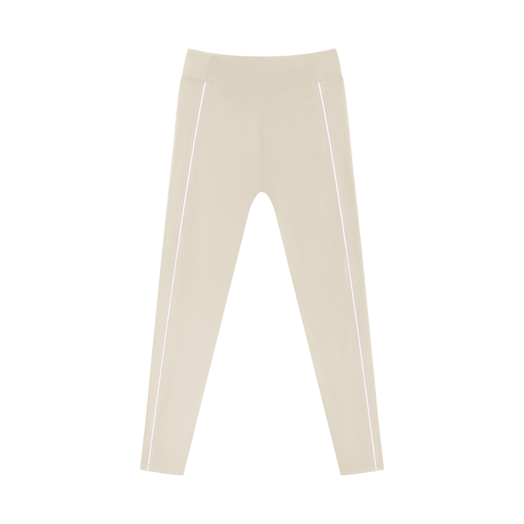 Nude High-Waist Tapered Leggings