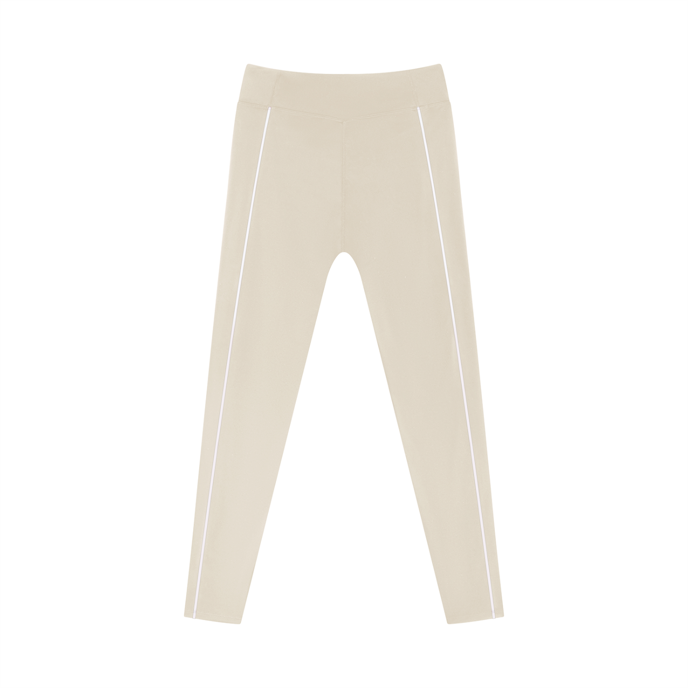 Nude High-Waist Tapered Leggings