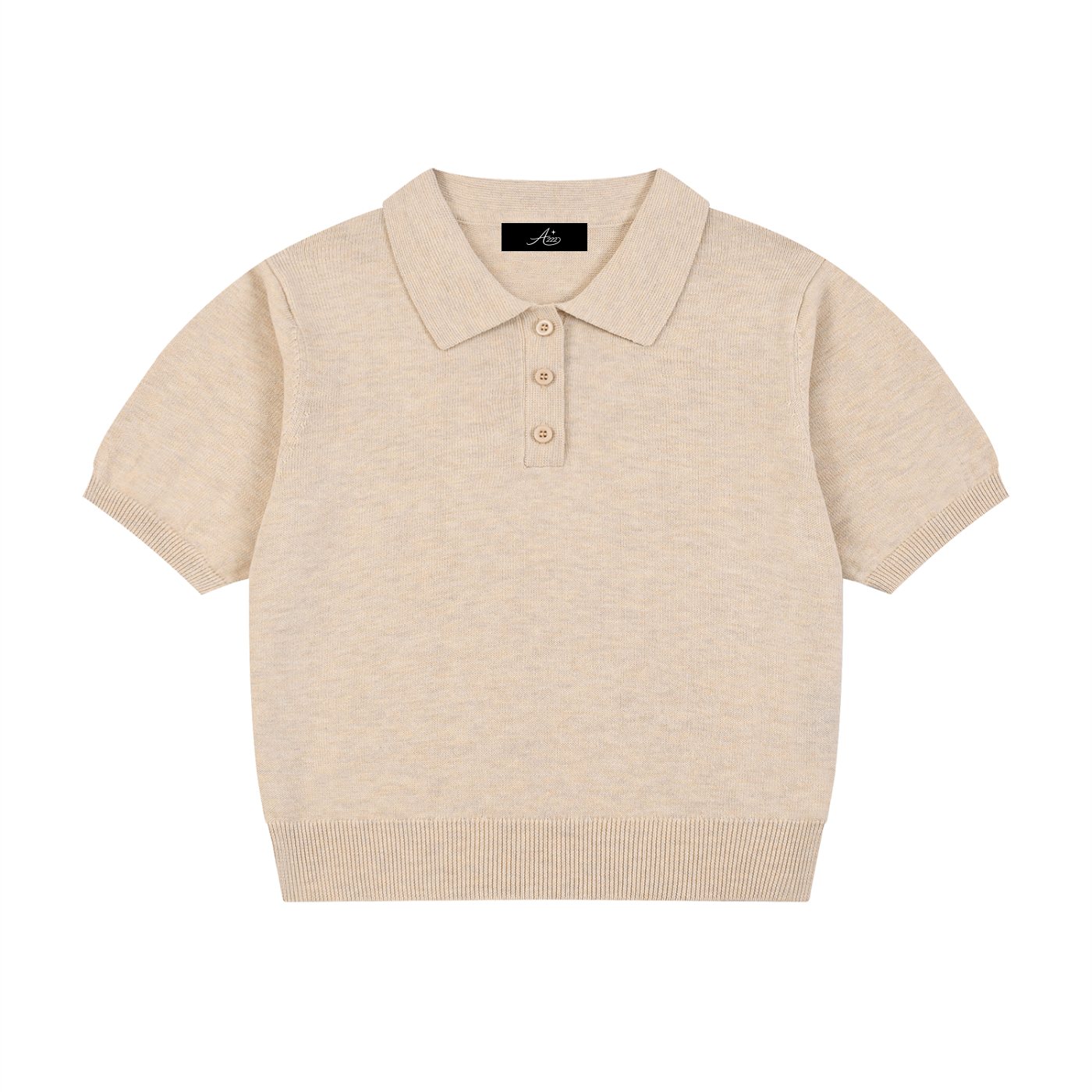 Pure Cotton Knit Polo Shirt