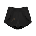 Leopard Logo Loose Fit Yoga Shorts