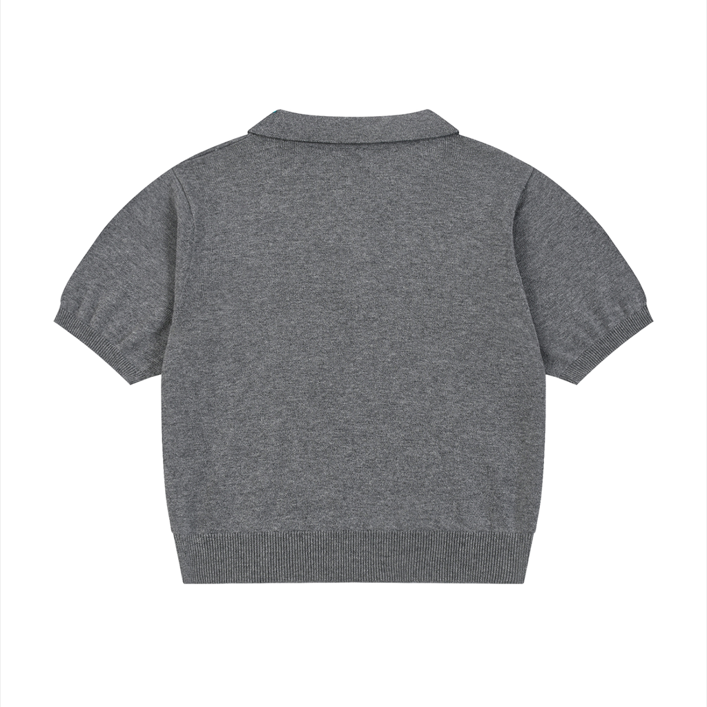 Pure Cotton Knit Polo Shirt