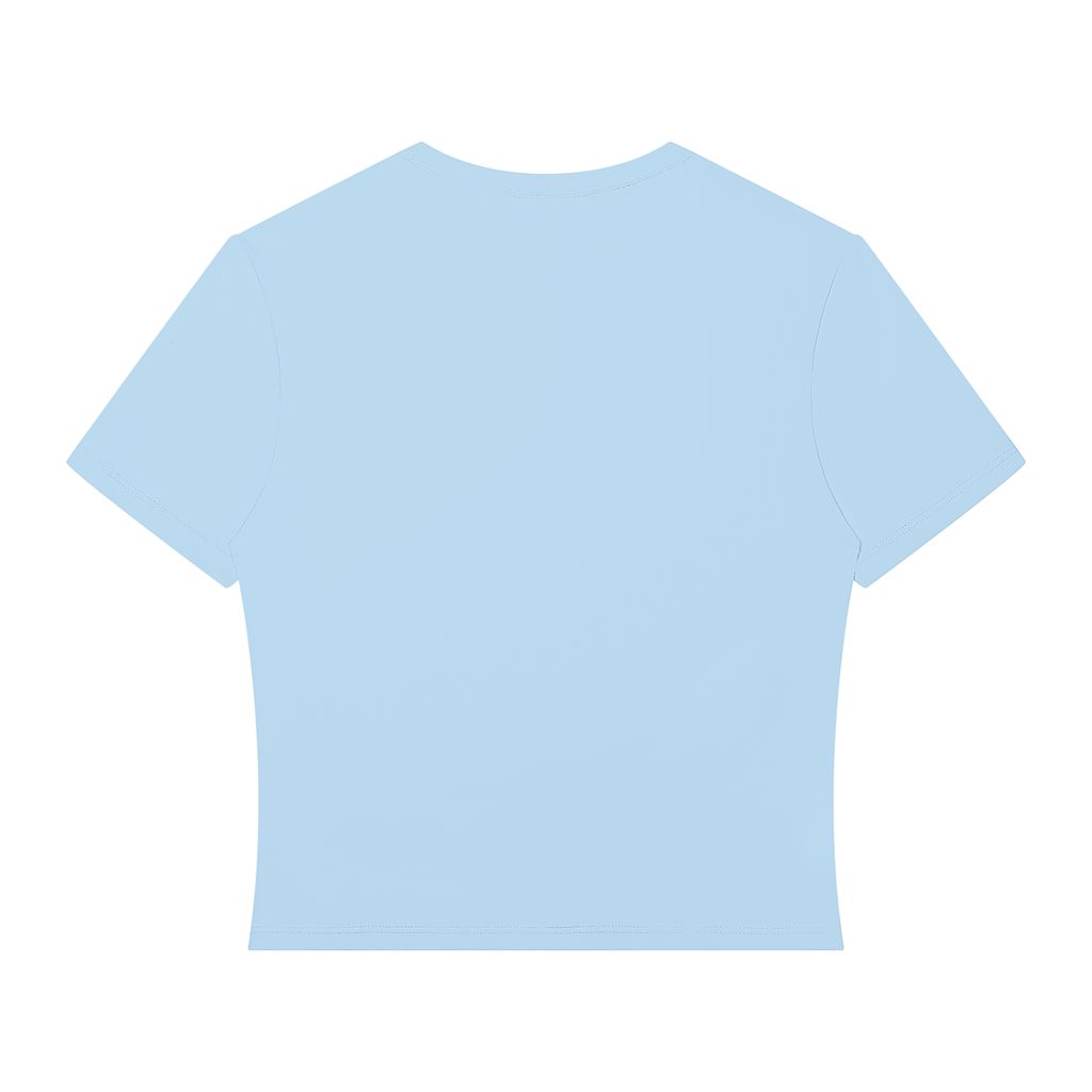 Sky Blue Performance Crop T-Shirt