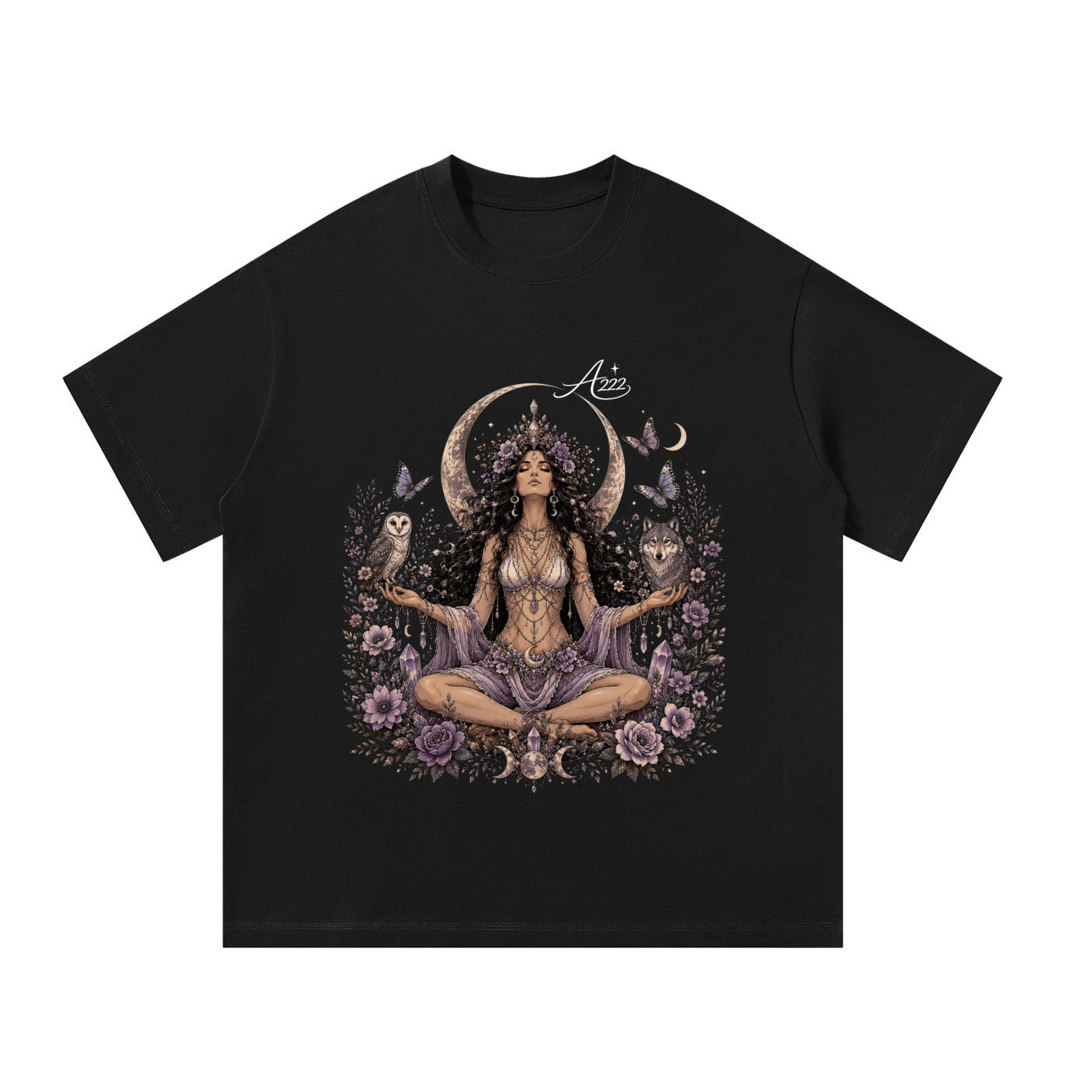 Pure Cotton Moon Goddess Oversized T-Shirt