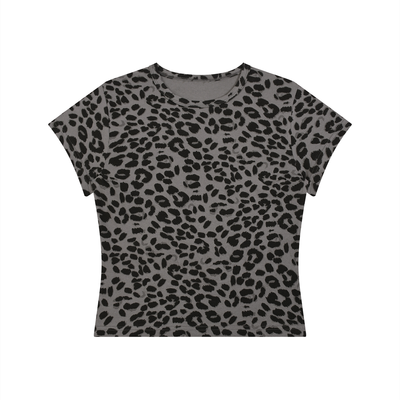 Leopard Print Crop T-Shirt