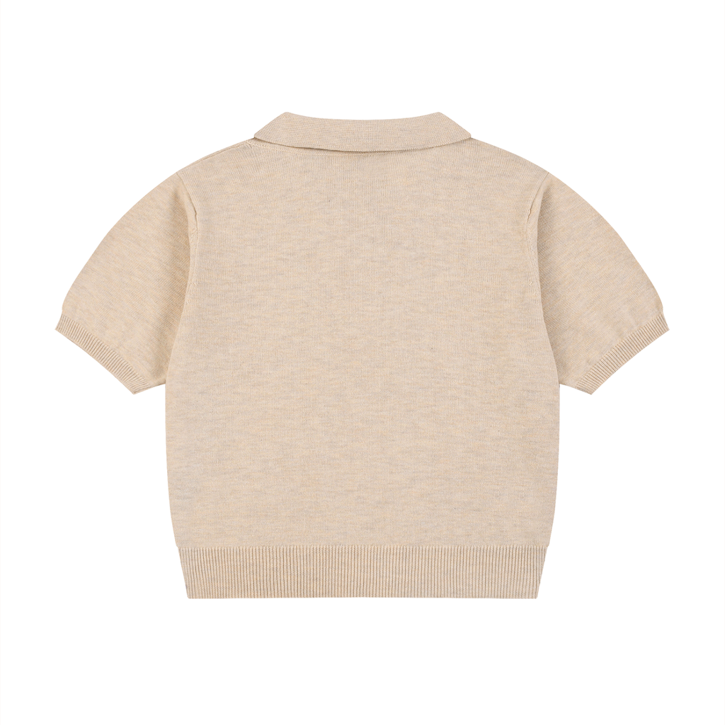 Pure Cotton Knit Polo Shirt