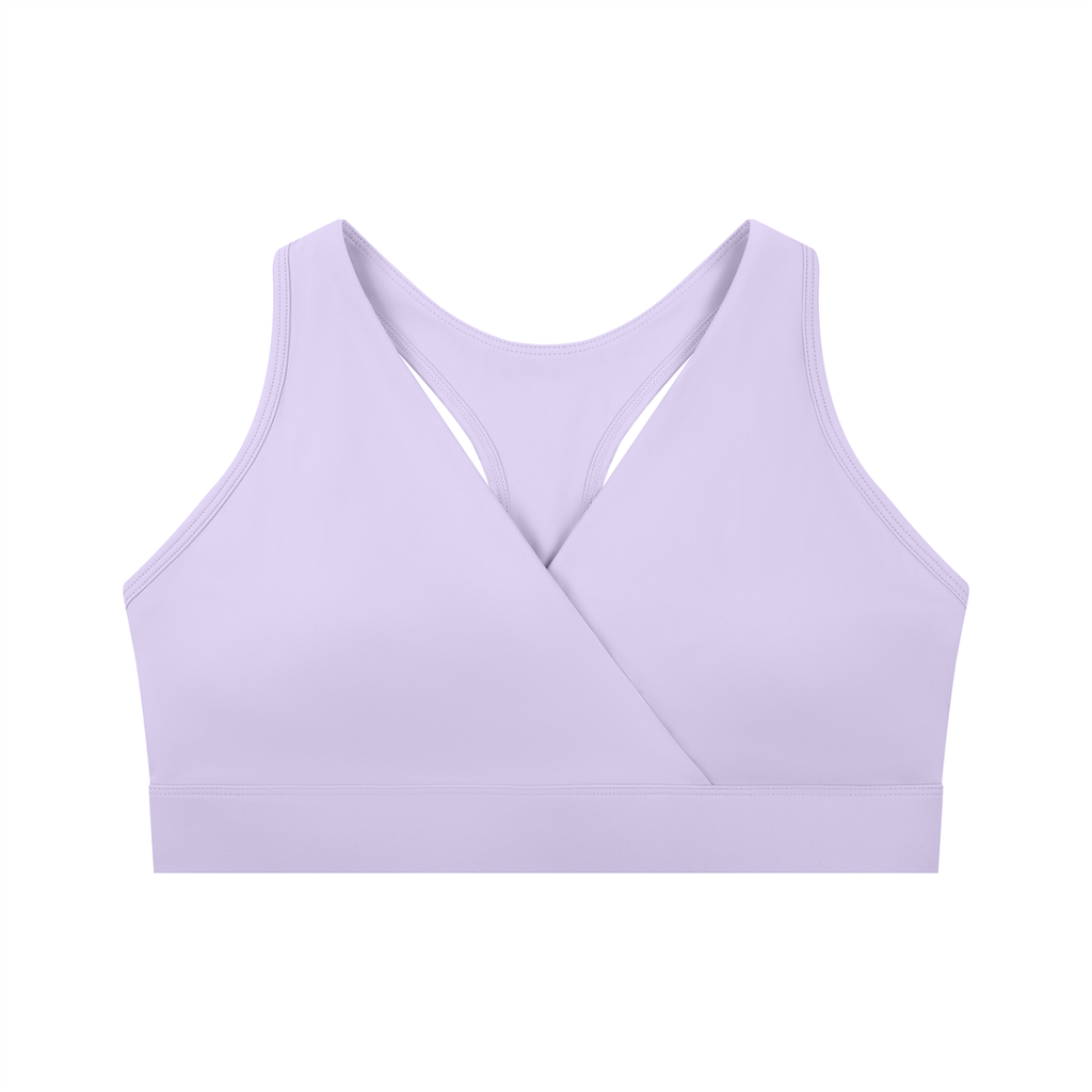 Lavender Crossover Sports Bra