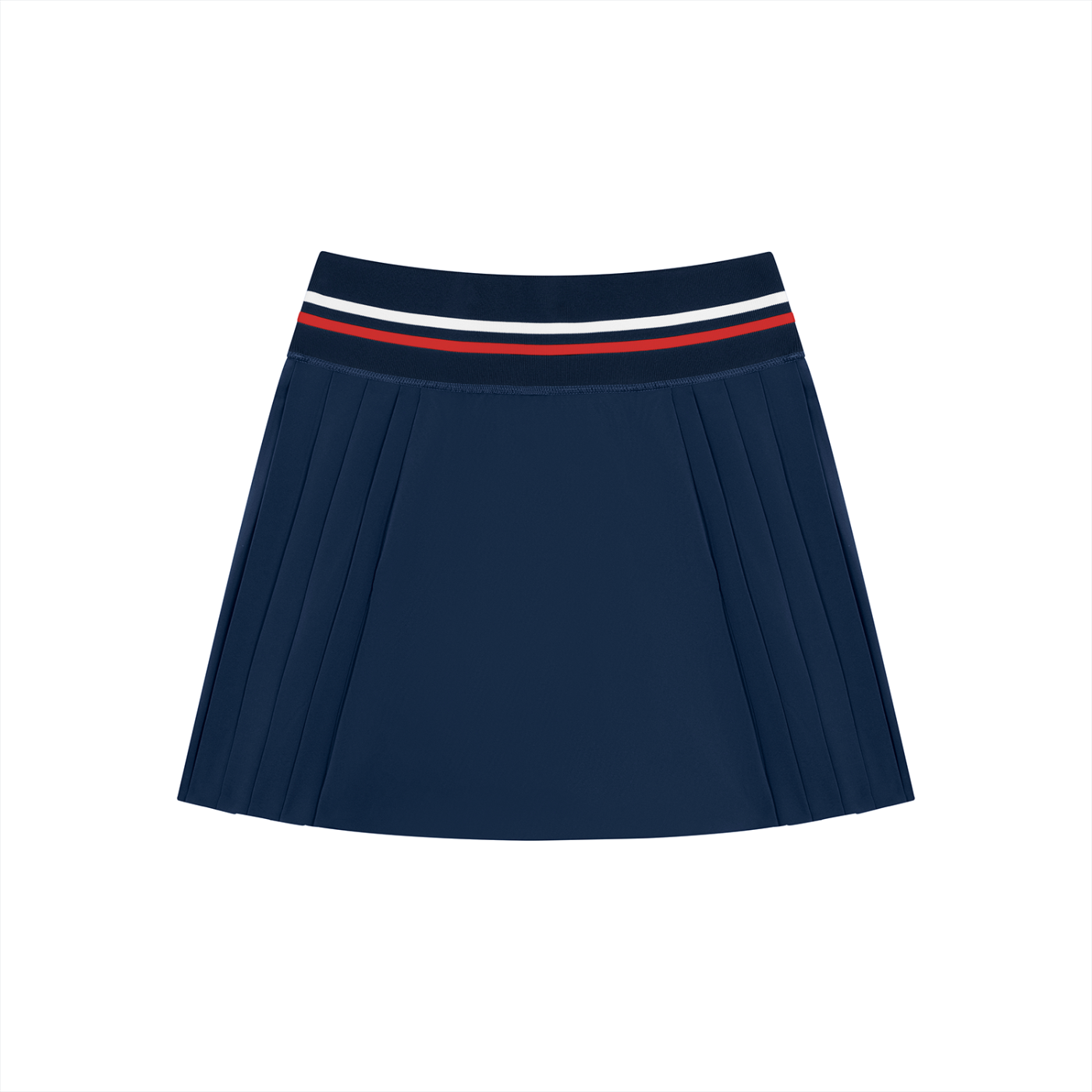 Navy Pleated Mini Skirt