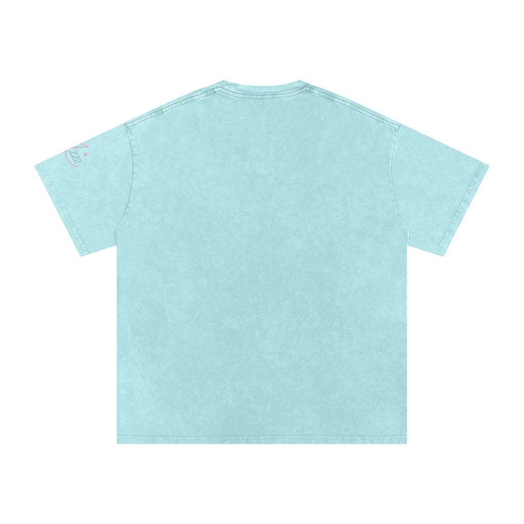 Pure Cotton 
SALTY HAIR, wild heart Washed Oversized T-Shirt