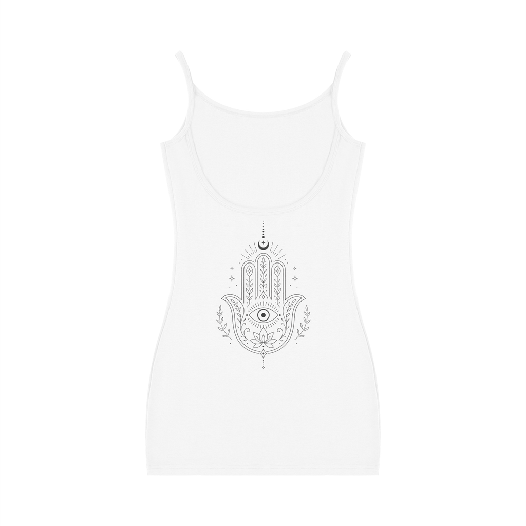 HAMSA HAND White Mini Dress