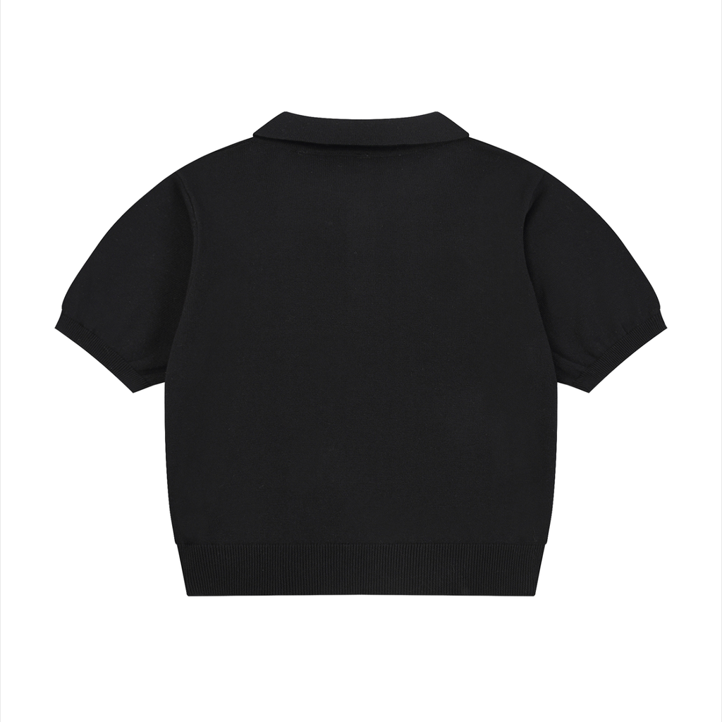 Pure Cotton Knit Polo Shirt