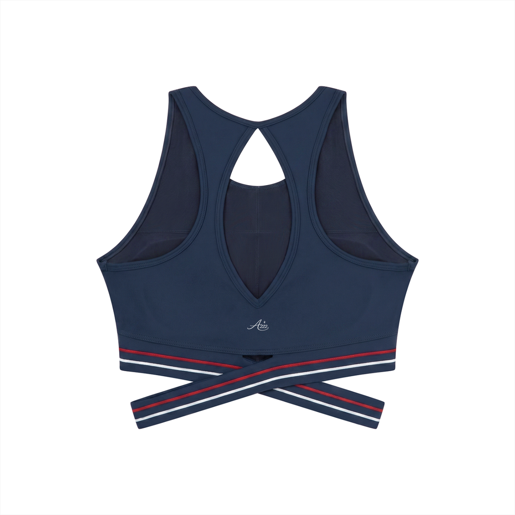 Navy Banded Sports Bra