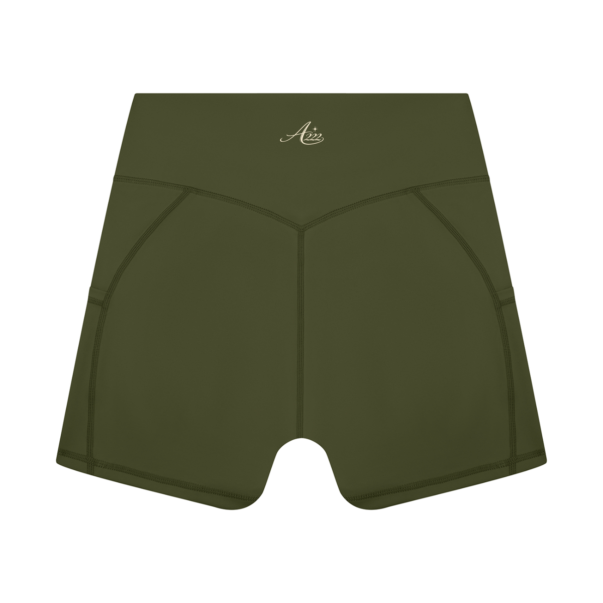 Olive 🫒 High Rise Pocket Shorts
