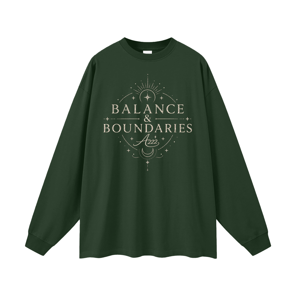 Balance & Boundaries Pure Cotton Oversize Long Sleeve T-Shirt
