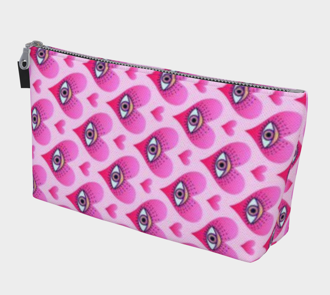 Pink Evil Eye Make Up Bag