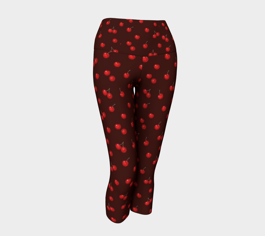 Cherry Chocolate Capri Leggings