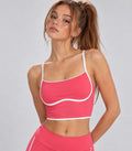 Coral Piping Sports Bra