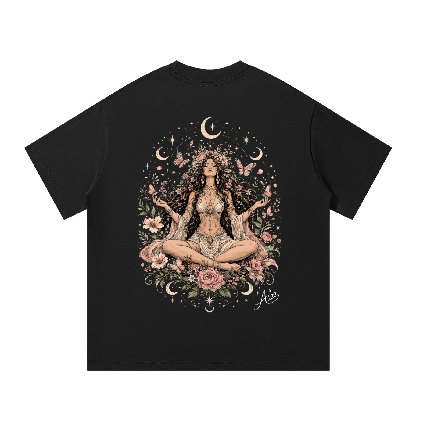 Pure Cotton Bloom Goddess Oversized T-Shirt