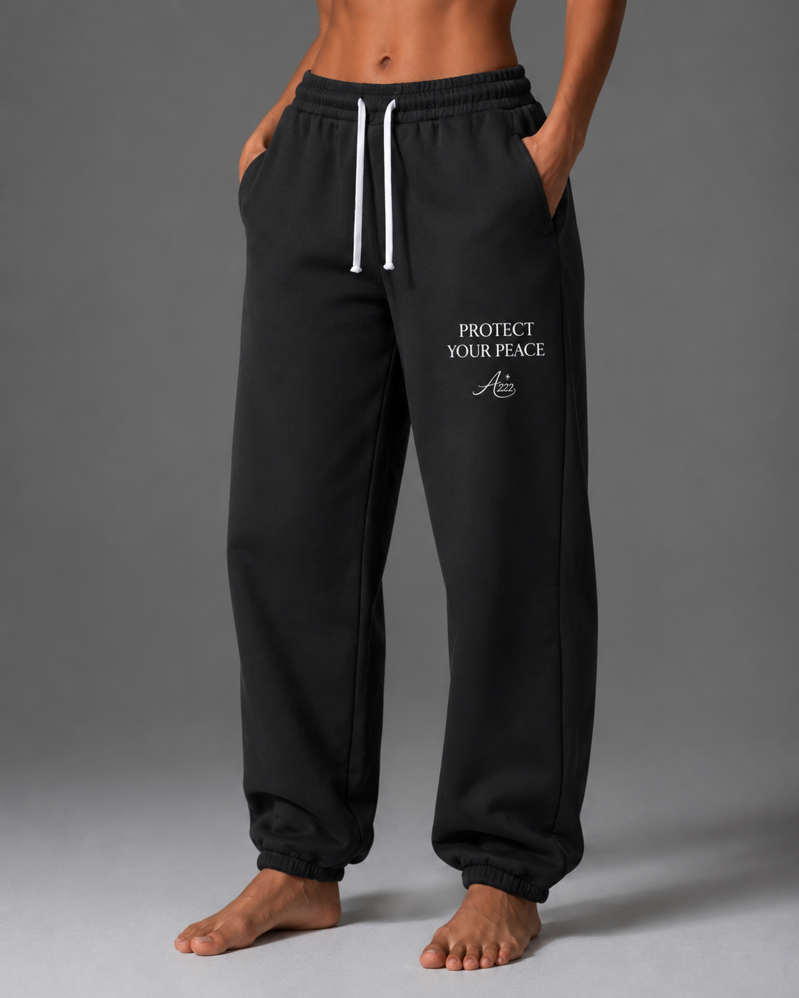 Pure Cotton Protect your Peace Cuffed Joggers