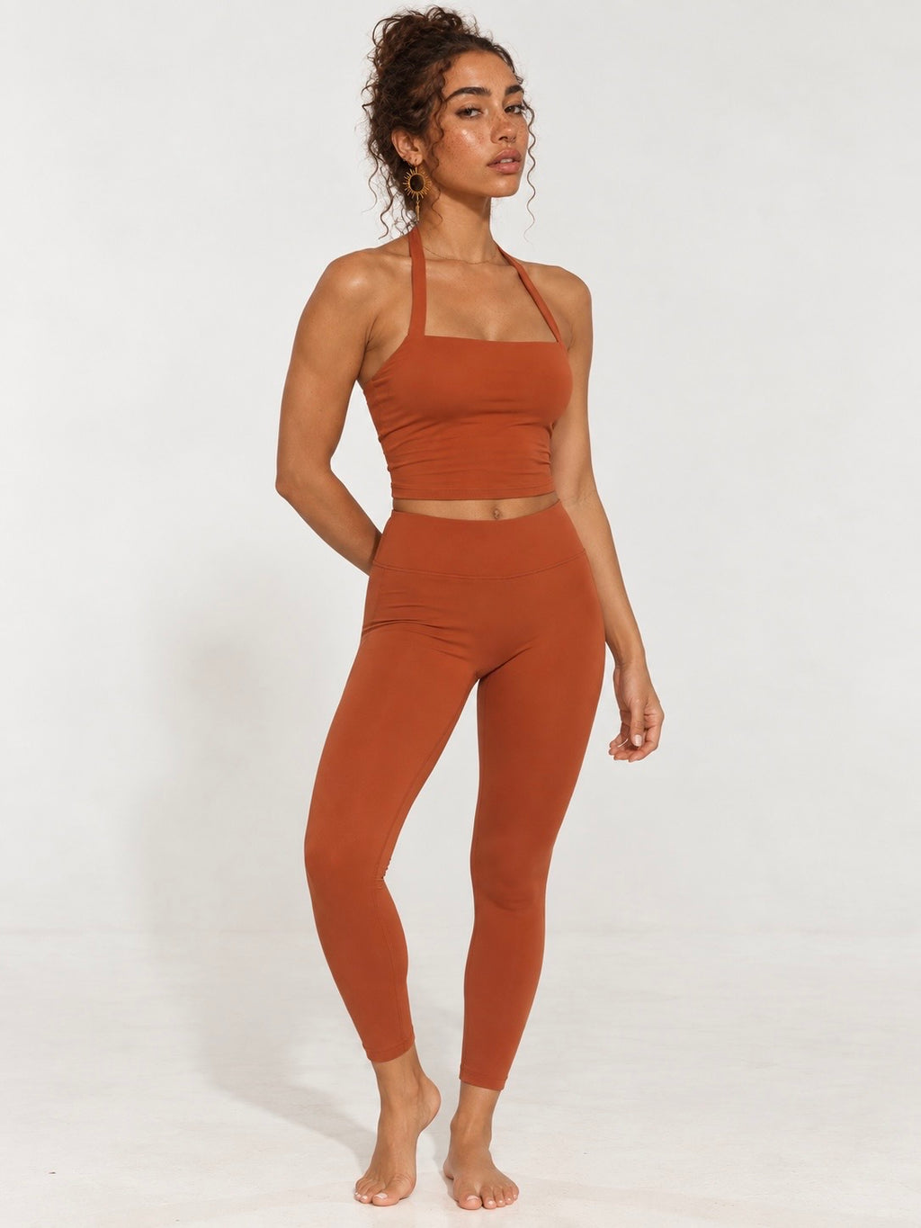 Sacral Chakra High-Waisted Ankle Length Yoga Leggings