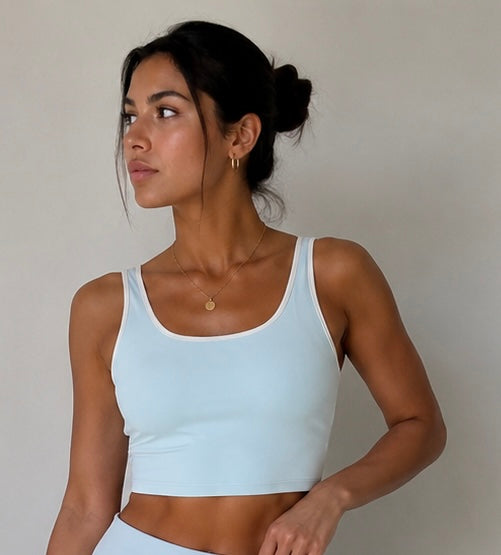 Baby Blue Yoga Tank Top