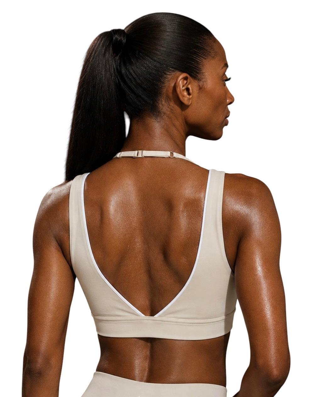Nude Halter Neck Yoga Sports Bra