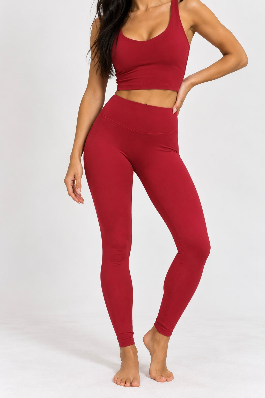 Red Wine Scrunch Leggings