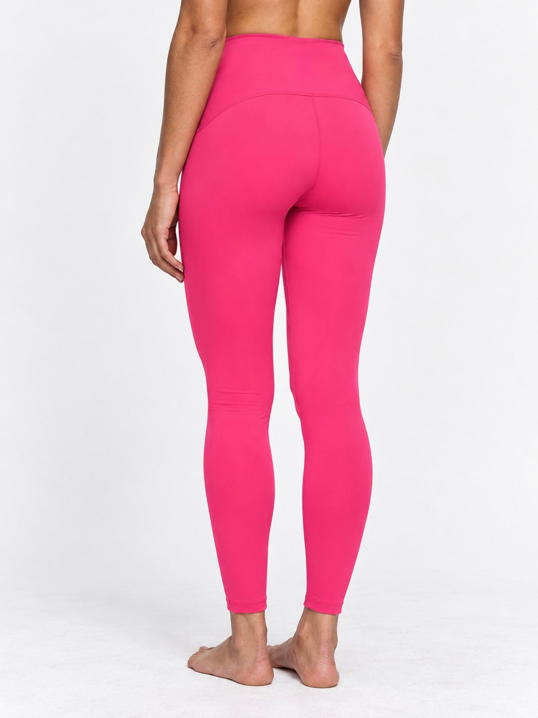 Butterfly Rose Pink High-Waisted Ankle Length Yoga Leggings