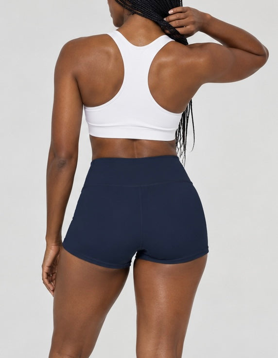 High-Waist Stripe Yoga Shorts